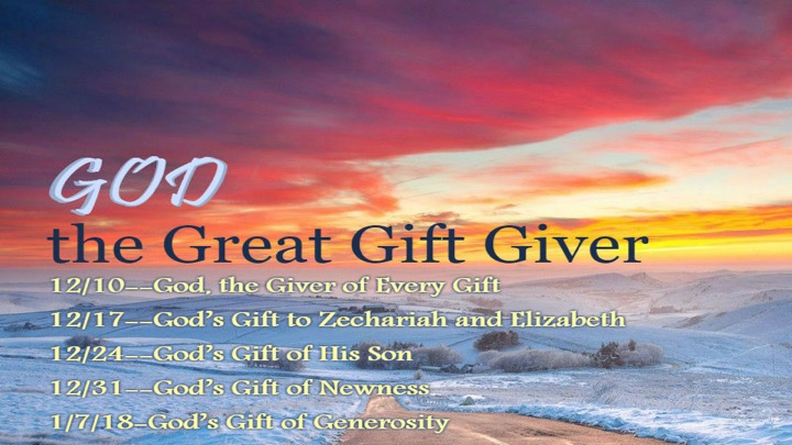 12/31/17–God’s Gift of Newness–Pastor Nicholas