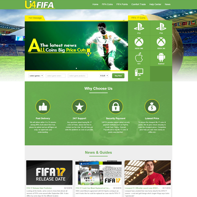 u4fifa.com: Buy FIFA Coins, Cheap FIFA 17 Coins for Sale