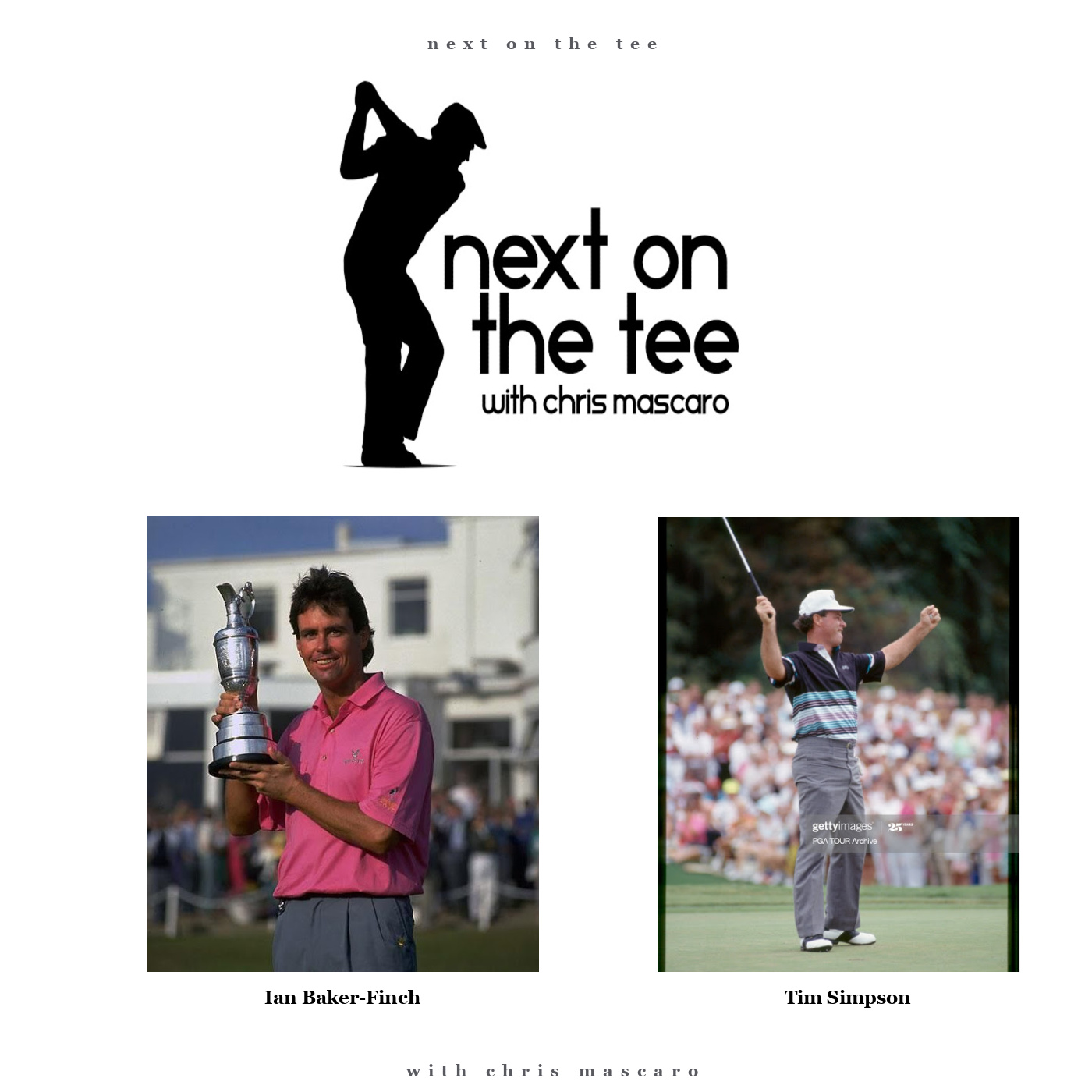 next on the tee Golf Podcast