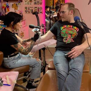 #82: Bri Haug of Electric Lady Lounge inks Jake with a Kankakee tattoo (Video)