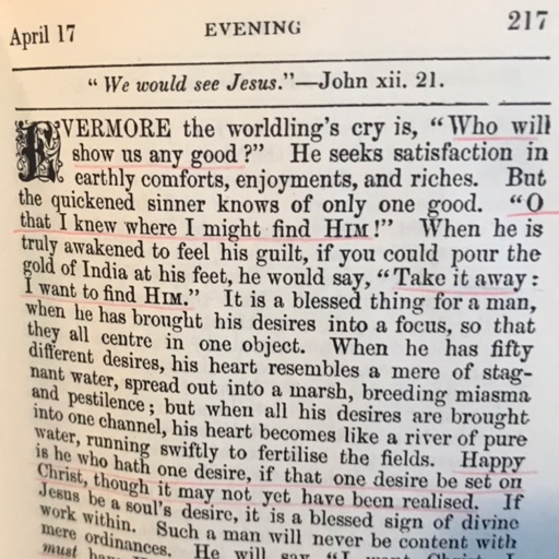 Spurgeon’s Morning and Evening Apr 17 PM