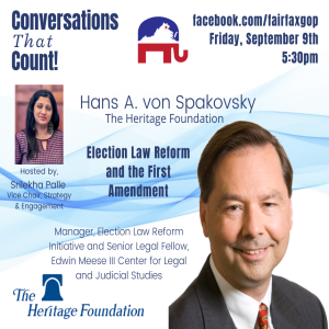 Conversation with Hans von Spakovsky, 9/9/22