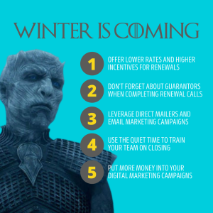 Winter Is Coming!  Marketing & Leasing Through the Break. - SHI611