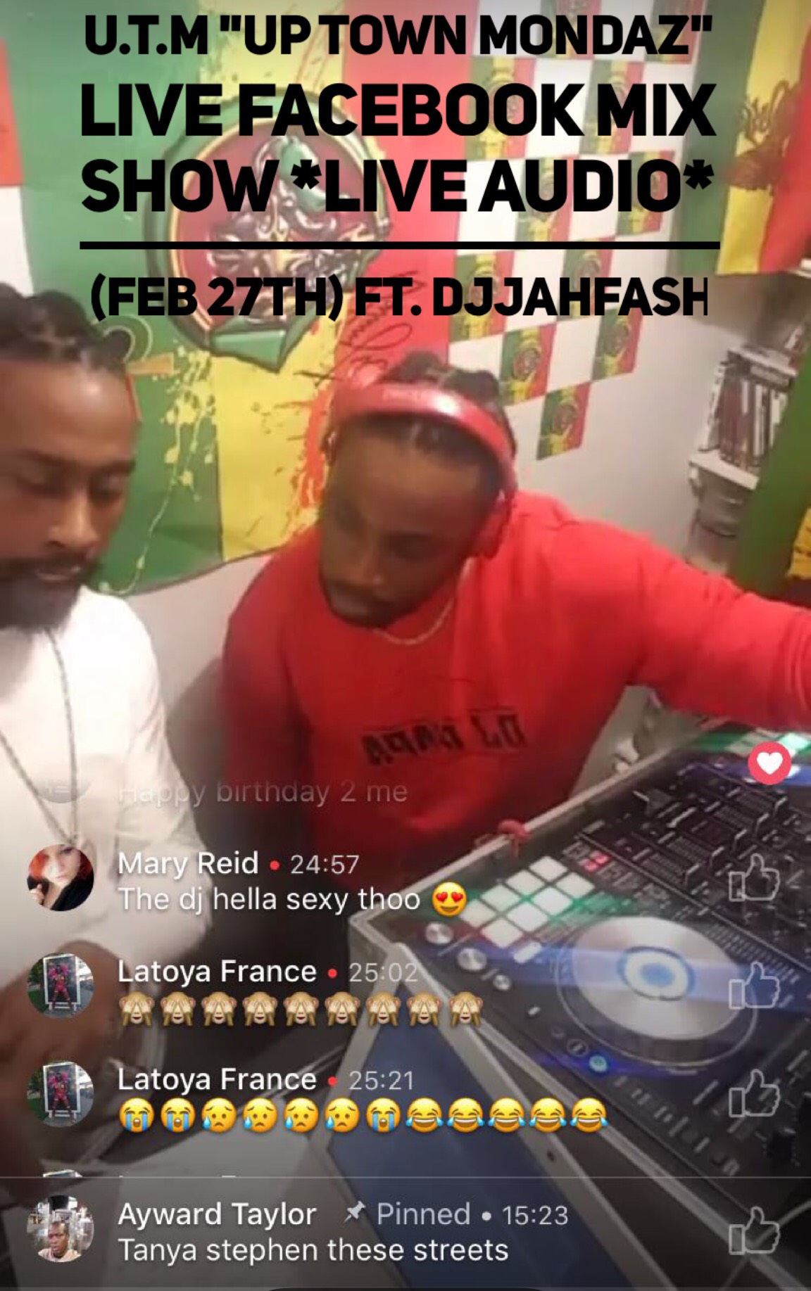 U.T.M "UP TOWN MONDAZ" LIVE FACEBOOK MIX SHOW (FEB27.2018) - DJPAPA FT. DJJAHFASH