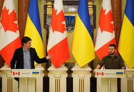 Trudeau Visits Ukraine and Quebec Forces French