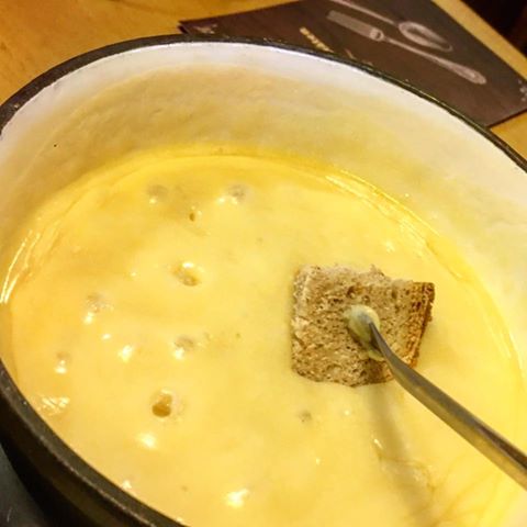 True Fondue with Our Swiss Hosts