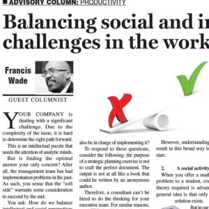 Balancing social and intellectual challenges in the workplace