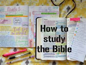 How To Study The Bible #1